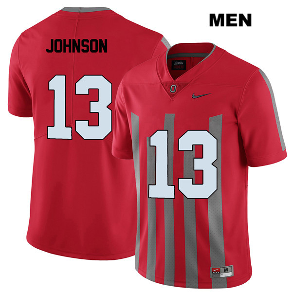 Ohio State Buckeyes Men's Tyreke Johnson #13 Red Authentic Nike Elite College NCAA Stitched Football Jersey EI19B26OR